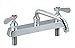 BK Resources BKF-8DM-12-G OptiFlow Solid Body 8" On Center Deck Mount Faucet with 12" Swing Spout