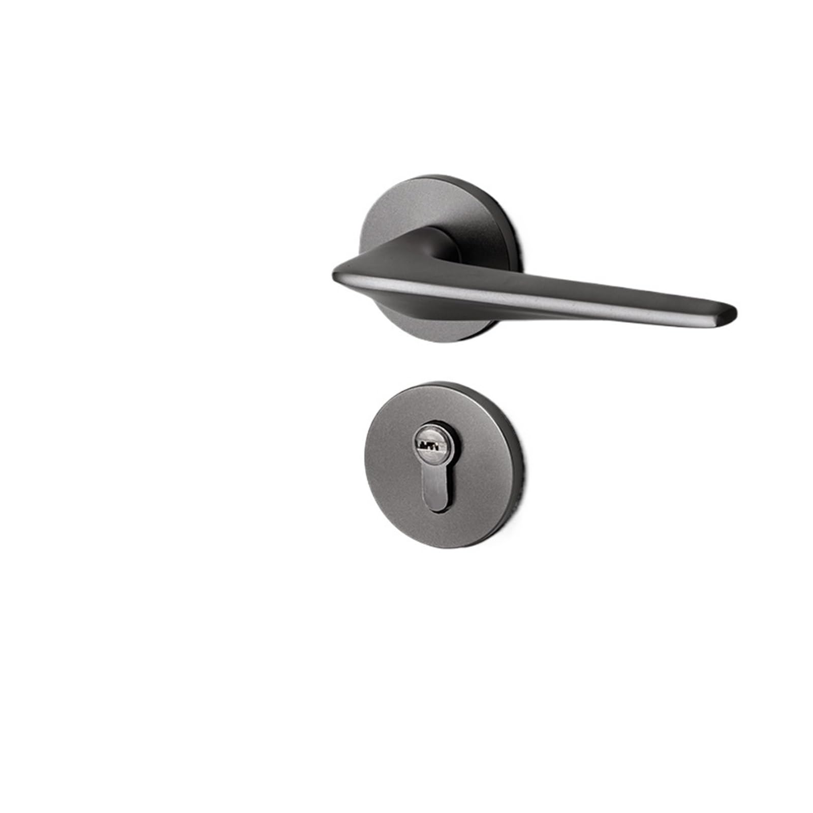 NYRXRYTCA Gray Door Lock Indoor Bedroom Door Lock Bathroom Wooden Door Handle Simple Split Lock Magnetic Silent Lock(B silent door lock)