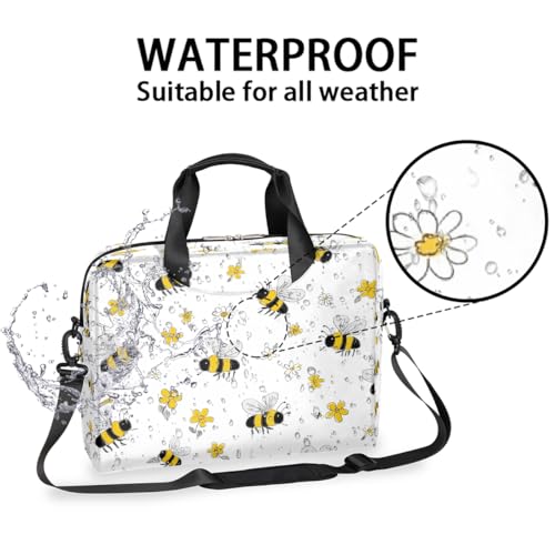 Bolso para Laptop 15.6-16 pulg. patrón abeja amarillo miniatura 3