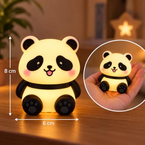 Image of Cute Sitting Panda Night Light Lamp Battery Operated Table and Desk Decorations Gift Pandas (Sitting Panda)