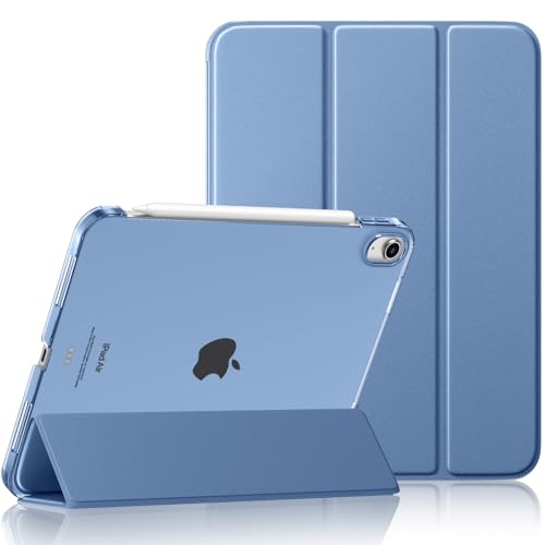 Maledan Hülle für iPad Air 11 Zoll (M4 2026/M3 2025/M2 2024) iPad Air 5./4. Generation (2022/2020) 10 9 Zoll Ultraleicht Hochfest Schutzhülle mit Matte PC-Rückseite Auto Schlafen/Wachen Mattblau