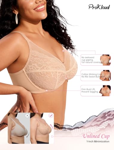 Image of ProKloud Minimizer Bras for Women Full Coverage Supportive Push Up Bra