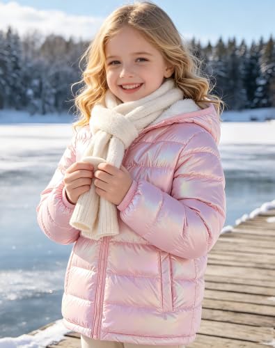 Image of Lovekider 4-12 Years Girls Hooded Puffer Jacket Warmth Padded Winter Coat