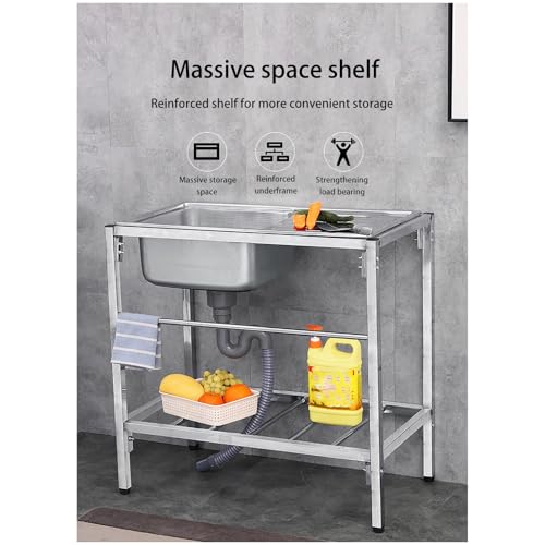 Évier portable en inox avec robinet pour utilisation commerciale - 5