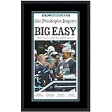 Framed Philadelphia Inquirer Eagles Big Easy Super Bowl LIX 59 Champions 14x21 Football Newspaper Cover Photo Professionally Matted