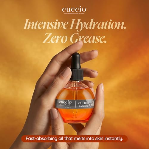 Image of Cuccio Naturale Mango & Bergamot Revitalizing Cuticle Oil, Lightweight Fast-Absorbing Hydrating Nail & Cuticle Conditioner, Cold-Pressed Oils + Vitamin E, 2.30 Fl Oz