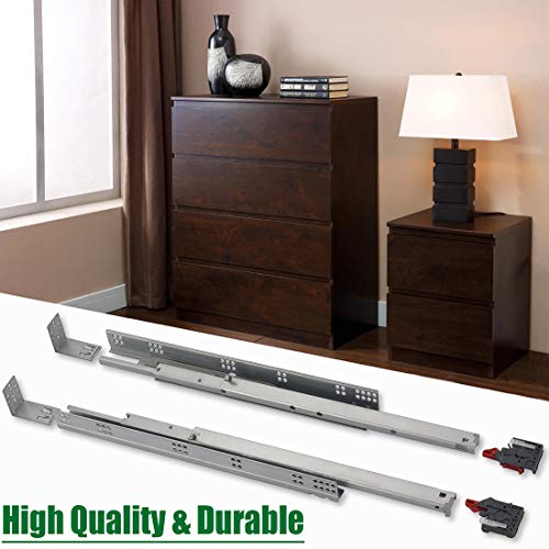 OCG Soft Close Undermount Drawer Slides 21 inch (6 Pairs), Full