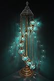 MOZAIST 9 Globe Turkish Floor Lamp, Mosaic Standing Boho Moroccan Decorative Lighting, Unique Corner...