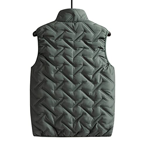 Chalecos suaves térmicos de hombre en algodón verde XXXXL con abrigo espeso 2