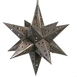 Hometown Evolution, Inc. 18 Inch Moravian Hanging Tin Star Light - Star Cut with Marbles