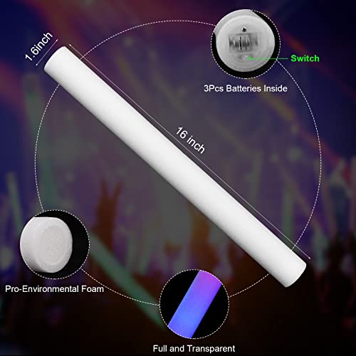 Giant Glow Sticks Party Pack-150 Pcs Led Foam Glow Sticks Bulk Glow In The Dark Party Supplies,3 Modes Flashing Glow Batons For Birthday, Wedding, Glow Party,Rave,Concert,Camping And Festivals #TOP2