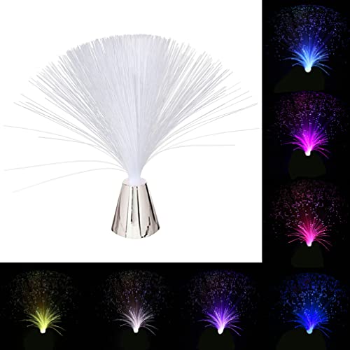 Uonlytech Luz noturna de fibra ótica, 4 peças, muda de cor, luminária de mesa para decoração de quar