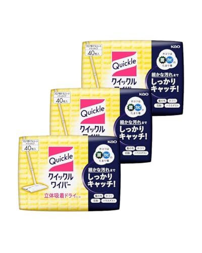 ノーブランド品 【まとめ買い】クイックルワイパー 床用掃除シート ドライシート 40枚入 × 3個