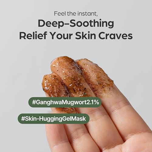 I'm from Mugwort Mask, Wash-Off Calming Face Mask with Mugwort Extract, Cooling & Soothing Care for Sensitive Skin, Korean Skincare 2.46 fl.oz