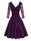 ESTILO: diseño vintage y elegante, vestido de Audrey Hepburn de lunares vintage de los años 50. Este diseño informal es moda para siempre que nunca pasará de moda.