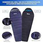 Down Mummy Sleeping Bag for Adults, 600 Fill Power Backpacking - Image 5