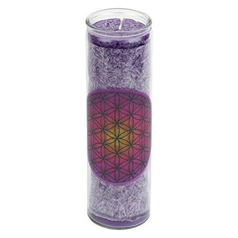Yogi & Yogini Naturals Scented Candle for Meditation (Vanilla, Lavender & Mandarin) Flower of Life Cover