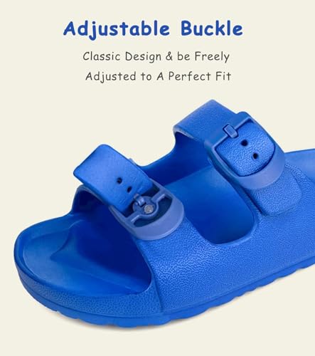 Image of Kids Slides Sandals Double Buckle Adjustable Boys Girls