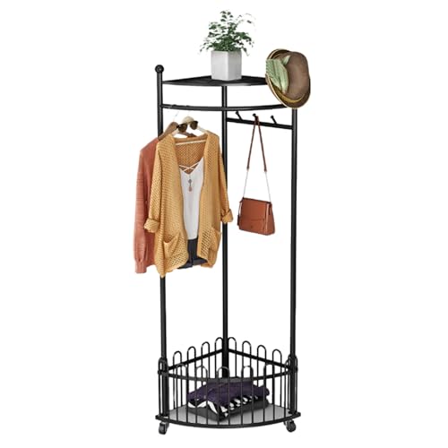 Porte-manteau doré haut de gamme structure en fer robuste