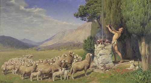 Poster image impression sur toile Le Sacrifice d'Abel par Hans Andersen Brendekilde