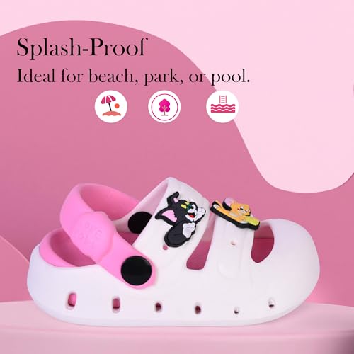 Image of GLJ Kids Comfort Clogs Sandals For Boy And Girl, 1 to 4 Years, Two-Strap Design, Easy To Wear Slip On, Dust and Waterproof, 7101