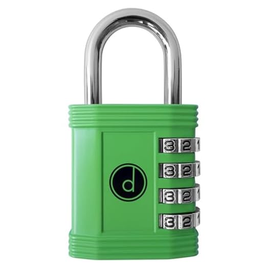 Desired Tools 4 Digit Combination Lock - Padlock, Locker Lock, Combo Lock, Gym Lock, Gate Lock, Number Lock - Outdoor Lock, Heavy Duty Lock, Outdoor Padlock, Weatherproof, Padlock (1 Pack, Green)