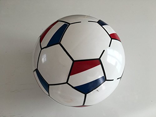 Equilibre et Aventure  Mondial 2018 - Ballon de Foot Enfant Tricolore Bleu-Blanc-Rouge Gonflable en Plastique diamètre 20 cm. Aiguille de gonflage Adaptable à Toute Pompe Incluse
