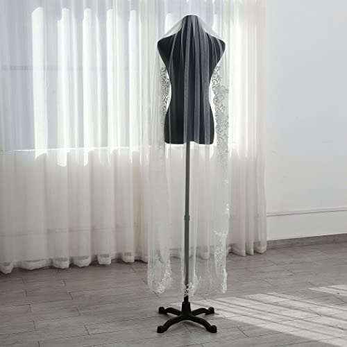 Latious Lace Wedding Bride Veils Ivory 1 Tier Floral Bridal Veil Long Tulle Veils With Comb Cathedral Veils For Brides And Women (Ivory) #TOP5