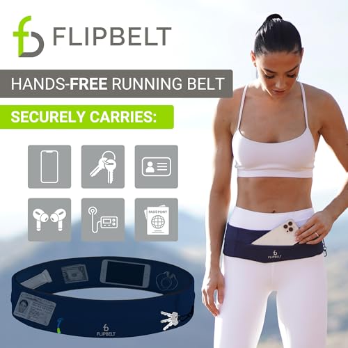 Image of FlipBelt Zipper Running Belt, Waist Pack for Fitness and Running, US Company