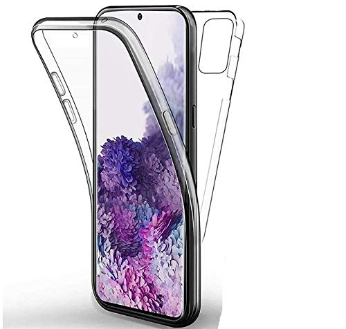 ACgsm Coque A71 360 degré Transparent Protection Étui intégrale Cover