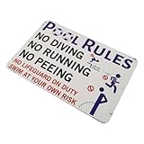 NUOBESTY Panneau Règles Piscine Métal et Étanche Signalétique Piscine Murale Légère ...