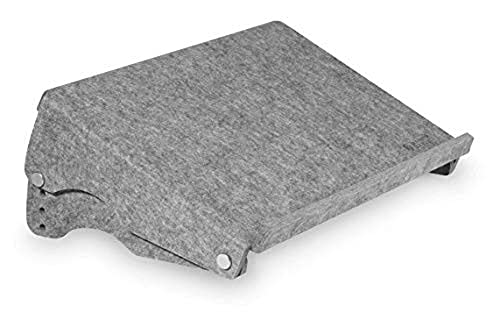 BakkerElkhuizen Q-doc 515 Circular Dokumentenhalter, 7 verstellbare Höhen, Hellgrau PET-Filz