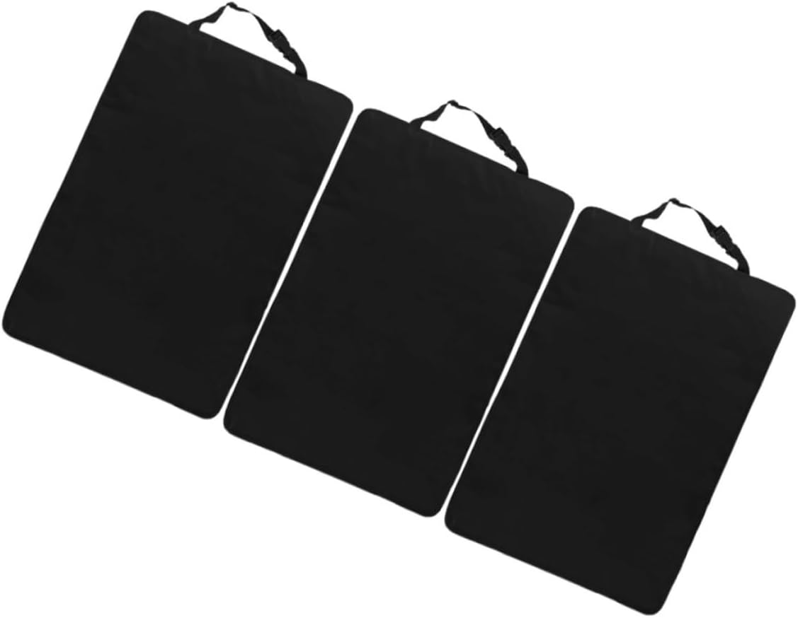 3pcs Waterproof Kick Mats for Car Back Seat Child Seat Protector Organizer Pockets Back Cover Protectors for Mud and Scratches