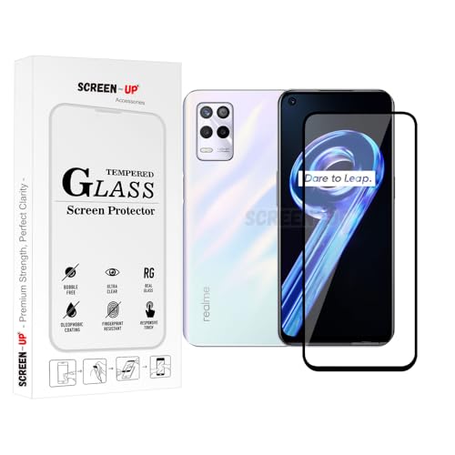 Image of ScreenUp Tempered Glass For Realme 9 5G (India) - Ultra Clear, 9H Scratch Resistant, Full Coverage, Easy Install Screen Protector