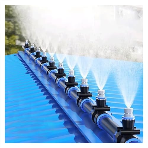 [WWSS] ミストシャワー 屋外 ミスト発生器 自動噴霧加湿器 10-60M 自動散水セット 熱中症対策 冷却・加湿・スプレー・防塵 お庭/ベランダ/畜舎/工場/倉庫などに 温室 庭 芝生 建設現場 自動霧吹き装置(10m)（Amazon）