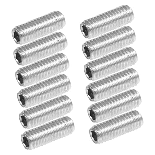 GOOHOCHY 12pcs Electric Guitar Nut Electric Guitar Kit Acoustic Guitar Bridge Screws Guitar Maintenance Kit Screws for Guitar Bridge Electric Guitar Screws Stainless Steel Silver
