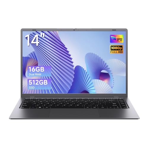 HYYUO Laptop Computer, 14 Inch Laptop, 16GB RAM 512GB SSD, Pentium 6500Y Processor Up to 3.4GHz, FHD...