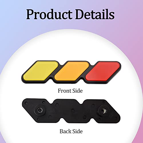 Image of Grille Decor Badge, Tri-Color Grille Insert Trims | Tri-Color Grille Badge Emblem Decoration Accessories Car Truck Label Fit for Most Vehicles