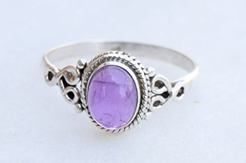 Avicrafts Amethyst Stone Ring 925 Sterling Silver Statement Ring For Women Handmade Rings Gemstone Christmas Promise Ring Size US 10 Gift For Her2