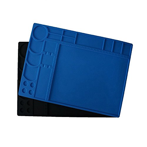 Soldering Mat Silicone Work Mat Heat Resistant Reach 932°F Protect Work Pad Board Table From Burning Fit For Phone, Computer, Watch, Repairing Soldering Station Assembly Electronics Heat Gun (13"X 9") #TOP5