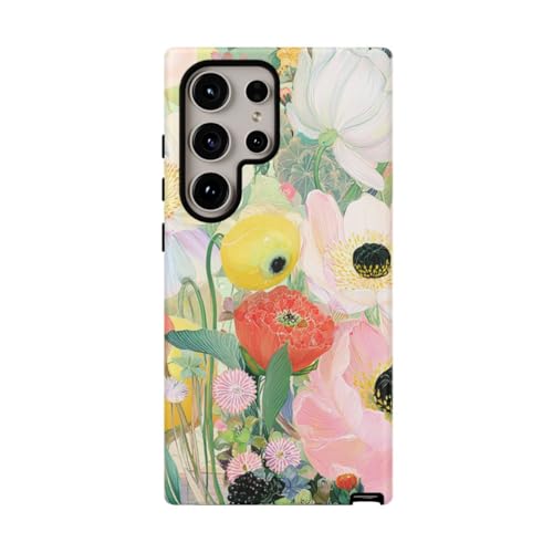 Coque Samsung S24 Ultra fleurs et oiseaux protection mate