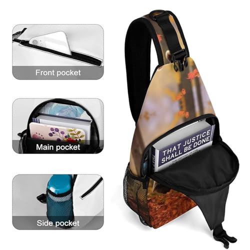 Mochila tipo bandolera Blanca para senderismo y uso casual miniatura 4