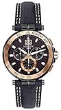  Michel Herbelin Mens Newport Yacht Club Chronograph schwarz Armband schwarz Zifferblatt 36656/TR14