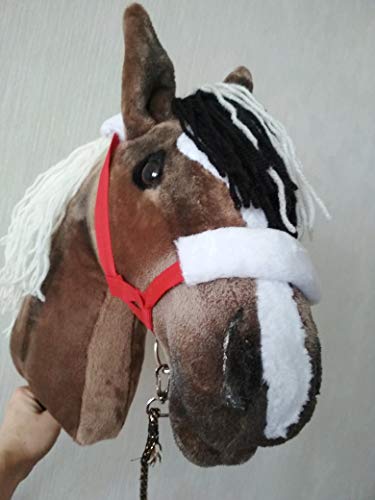 Brown Hobby Horse with red halter | Hobby horse on stick | Hobby horse for children