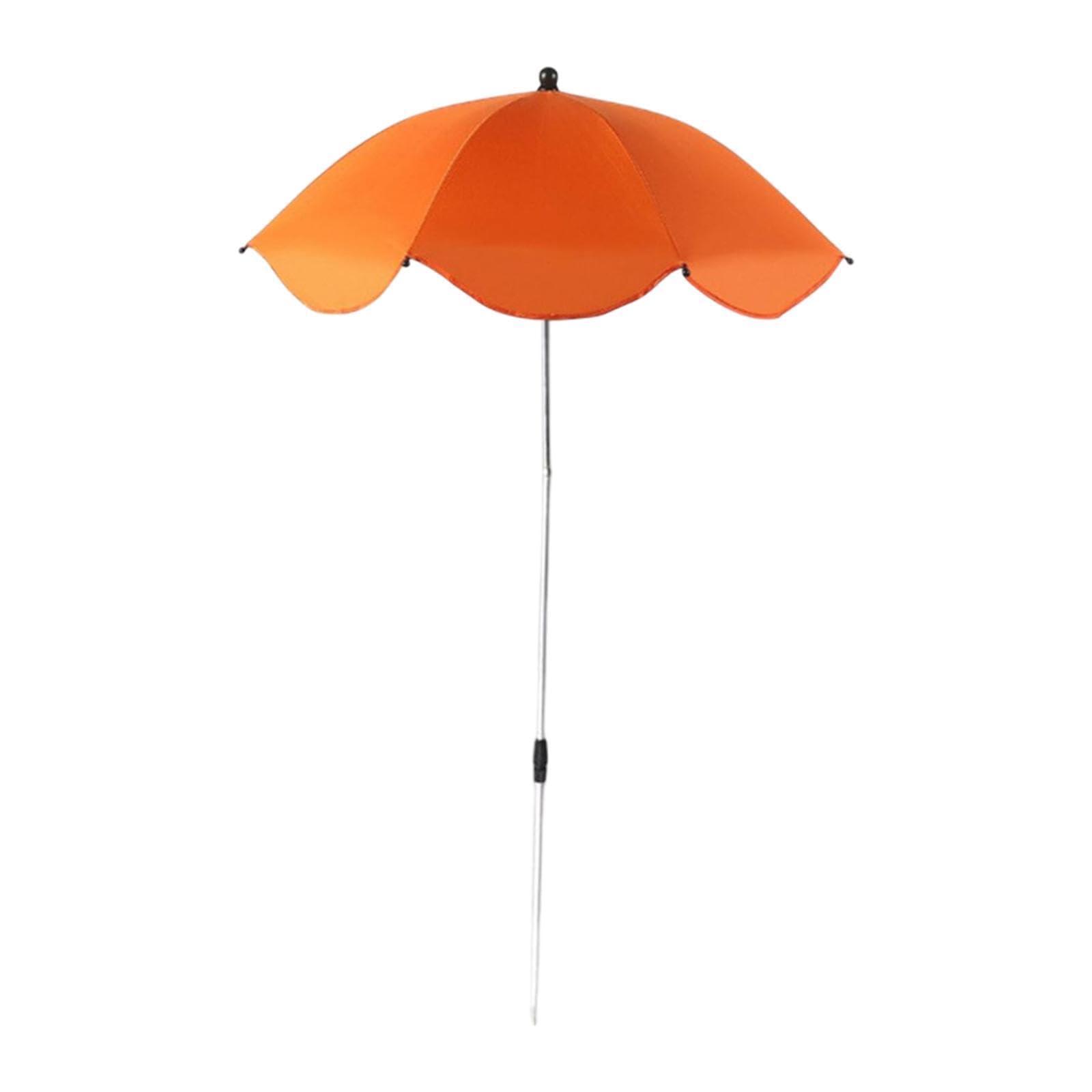 Baoblaze Höhenverstellbarer Pflanzenschirm, Garten Regenschirm Schatten für Pflanzen im Freien, Leichter Baldachin Pflanzenabdeckung für Blumen Pflanzer Topfpflanzen Gartenbetten, Orange Gelb