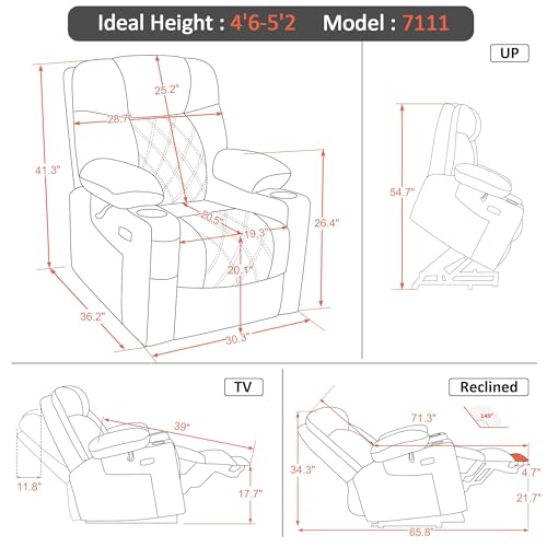 Sillón con Masaje y Calor Piel Sintética miniatura 2