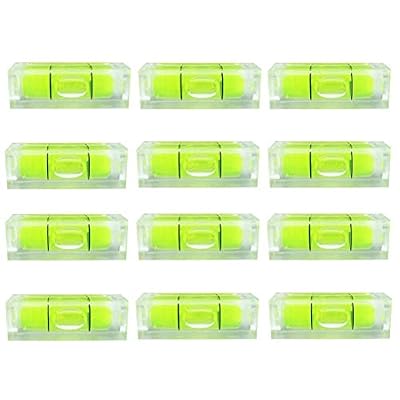 6Pcs/Set Small Bubble Level Frame Mural Hanging 10x10x29mm Mini Square Spirit Level Picture Hanging Levels Mark Measuring Instruments Layout Tools
