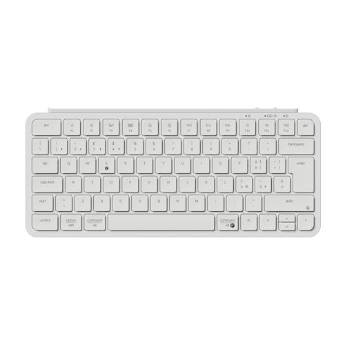 Keychron Teclado inalámbrico B1 Pro ultra delgado 75% Layout italiano ISO QWERTY configurable ZMK, tasi de PBT, 3 modos 2.4 GHz/Bluetooth/cableada, compatible con Windows/Mac, blanco marfil