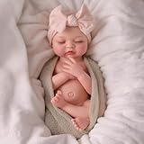 BABESIDE Silicone Baby Doll - 16 Inch (Weight 4Lb) Reborn Baby Dolls Silicone Full Body Platinum Silicone Weighted Realistic Sleeping Newborn Lifelike Preemie Doll Gift for Collectors & Kids Age 3+