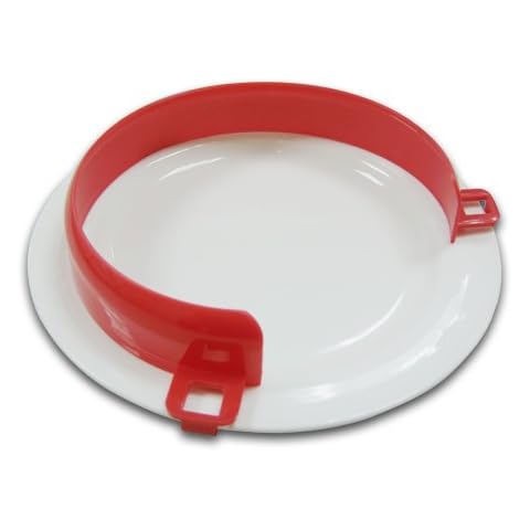 Plate Guard - Plate Surround - Disability Eating Aid - One Handed Eating Aid (Pack of Two, Red) Cover